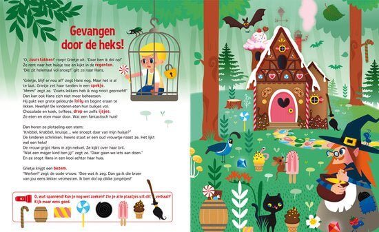 Zaklampboek speuren naar Hans en Grietje Kinderboekenland.nl