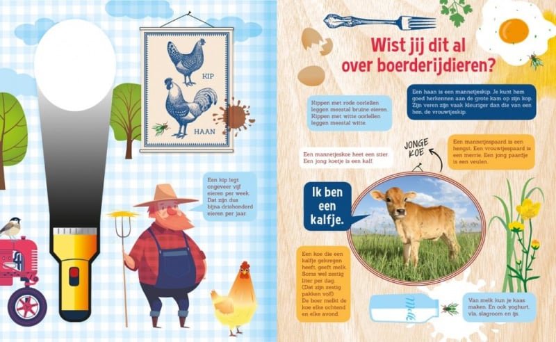 Zaklampboek - speuren op de boerderij Kinderboekenland.nl