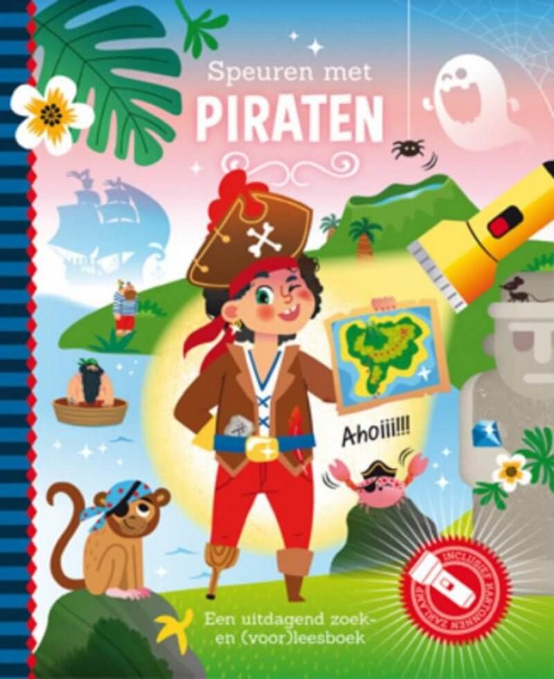 zaklampboek speuren met piraten voorkant